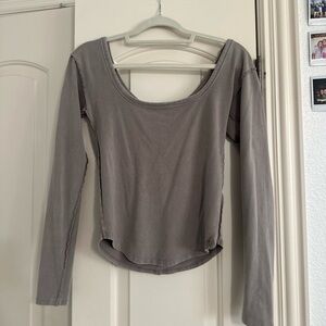 We The Free Taupe Long Sleeve Women's Top